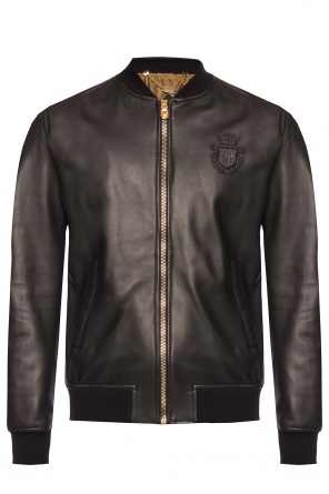 Leather jacket with logo, zdjęcie 1 Leather jacket with logo od Billionaire
